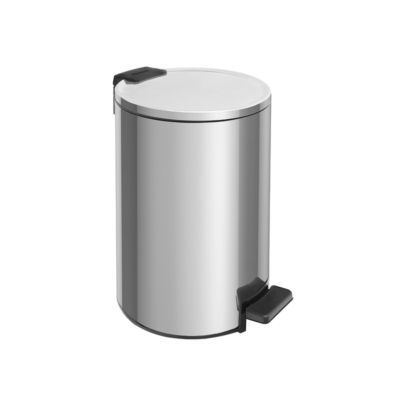 Lixeira com Pedal Tramontina Loop em Aço Inox com Acabamento Polido e Balde Interno 12 L