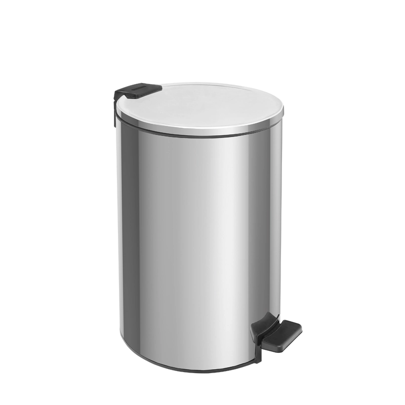 Lixeira com Pedal Tramontina Loop em Aço Inox com Acabamento Polido e Balde Interno 20 L