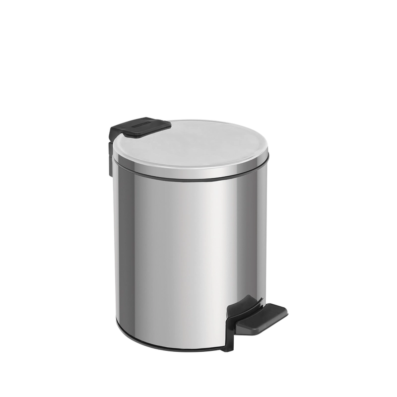 Lixeira com Pedal Tramontina Loop em Aço Inox com Acabamento Polido e Balde Interno 3 L