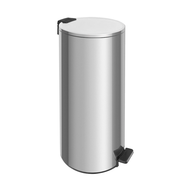 Lixeira com Pedal Tramontina Loop em Aço Inox com Acabamento Polido e Balde Interno 30 L