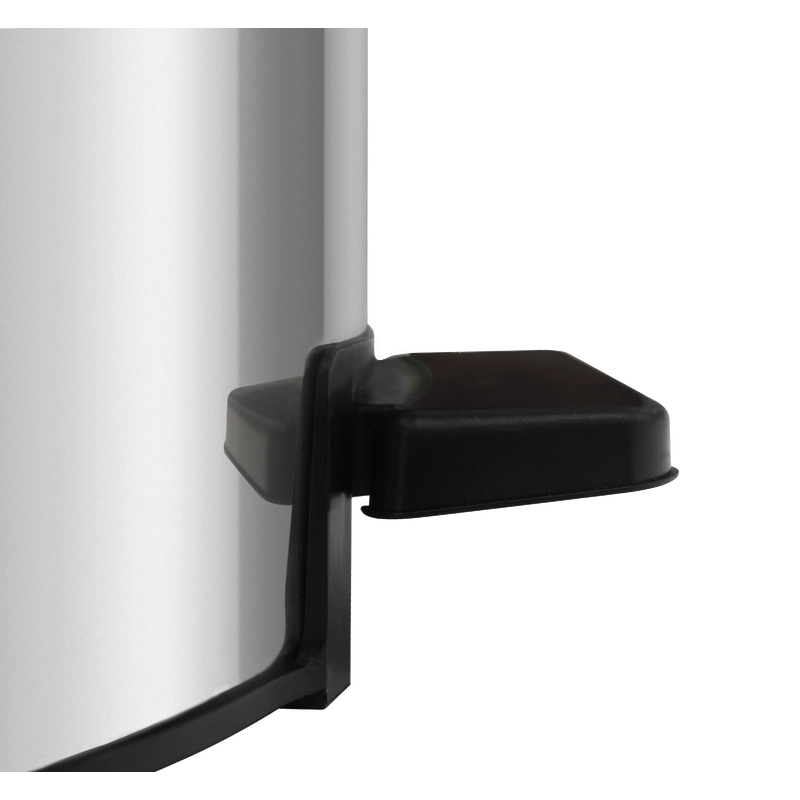 Lixeira com Pedal Tramontina Loop em Aço Inox com Acabamento Polido e Balde Interno 5 L