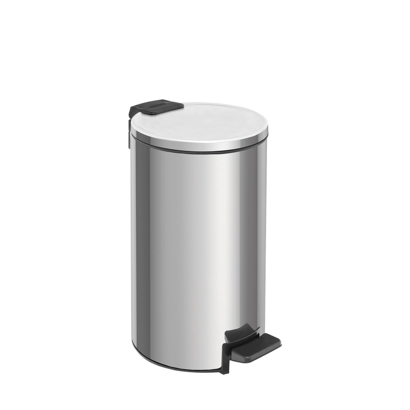 Lixeira com Pedal Tramontina Loop em Aço Inox com Acabamento Polido e Balde Interno 5 L