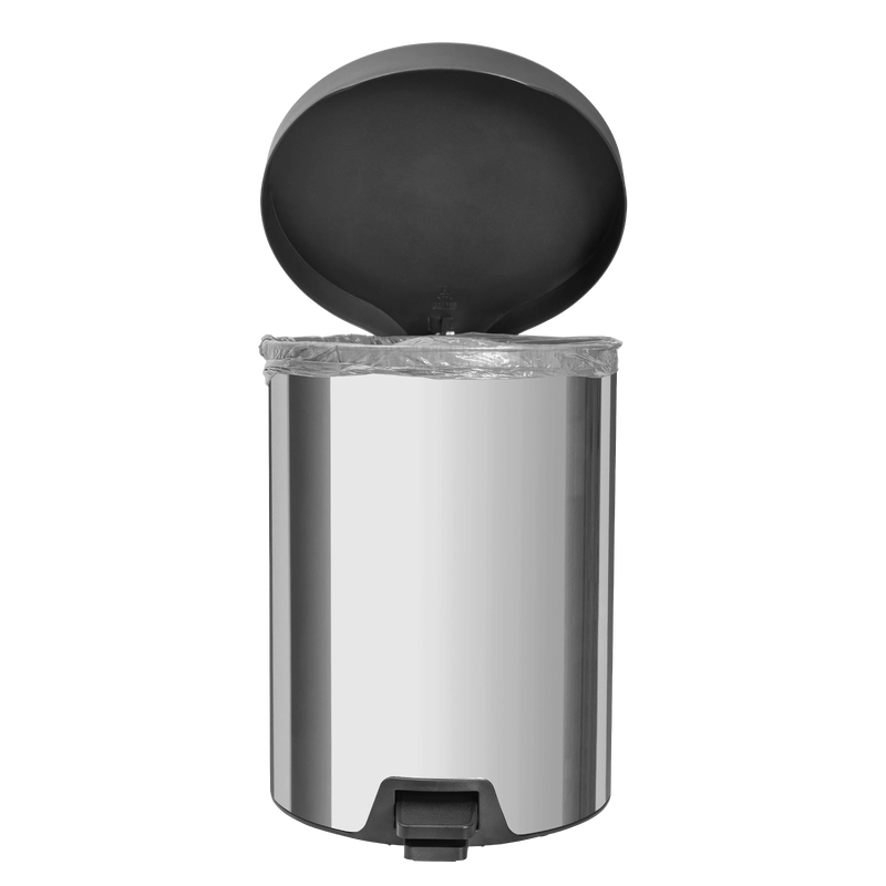 Lixeira com Pedal Tramontina New em Aço Inox com Acabamento Polido 12 L