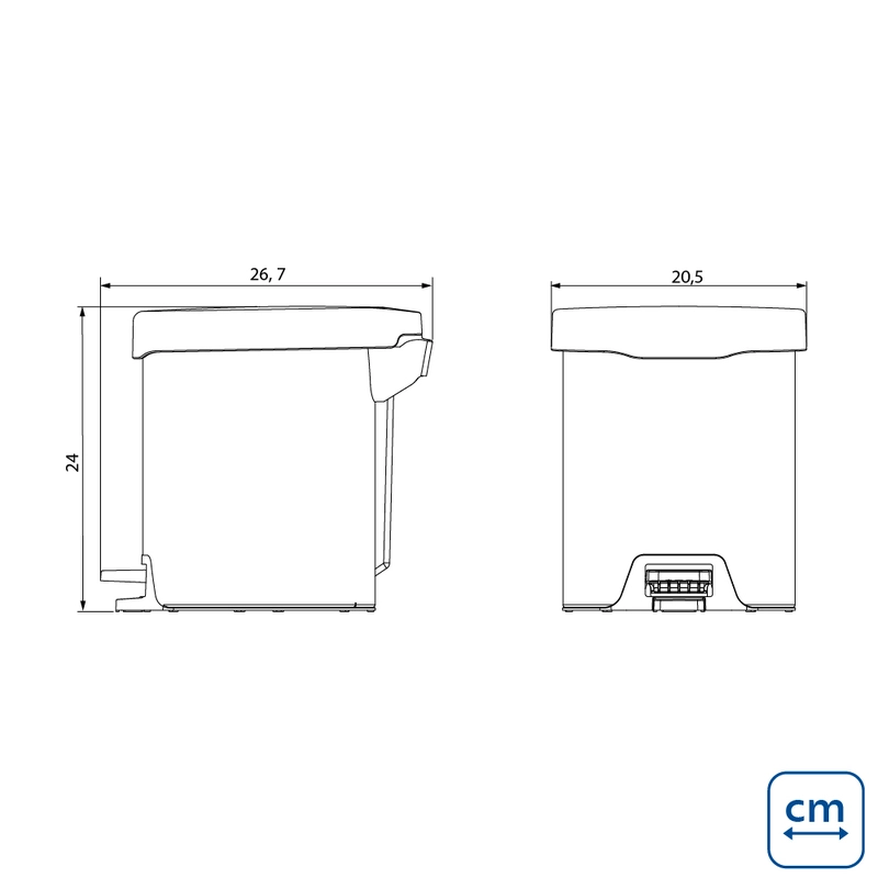 Lixeira com Pedal Tramontina New em Aço Inox com Acabamento Polido 5 L