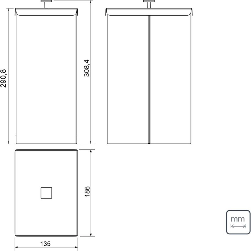 Lixeira Inox Luz Slim Tramontina com Acabamento Acetinado 5,5 L