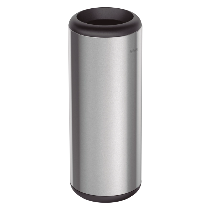 Lixeira Inox Tramontina Portofino com Acabamento Acetinado e Aro e Base em Polipropileno 31 L