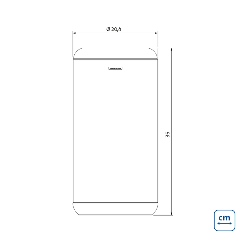 Lixeira Inox Tramontina Portofino Lyf com Acabamento Acetinado e Aro em Polipropileno sem Tampa 10 L