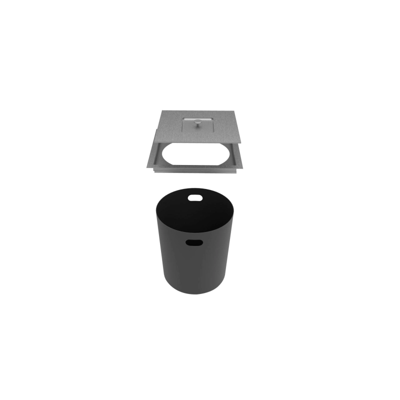 LIXEIRA QUADRADA DE EMBUTIR 5L