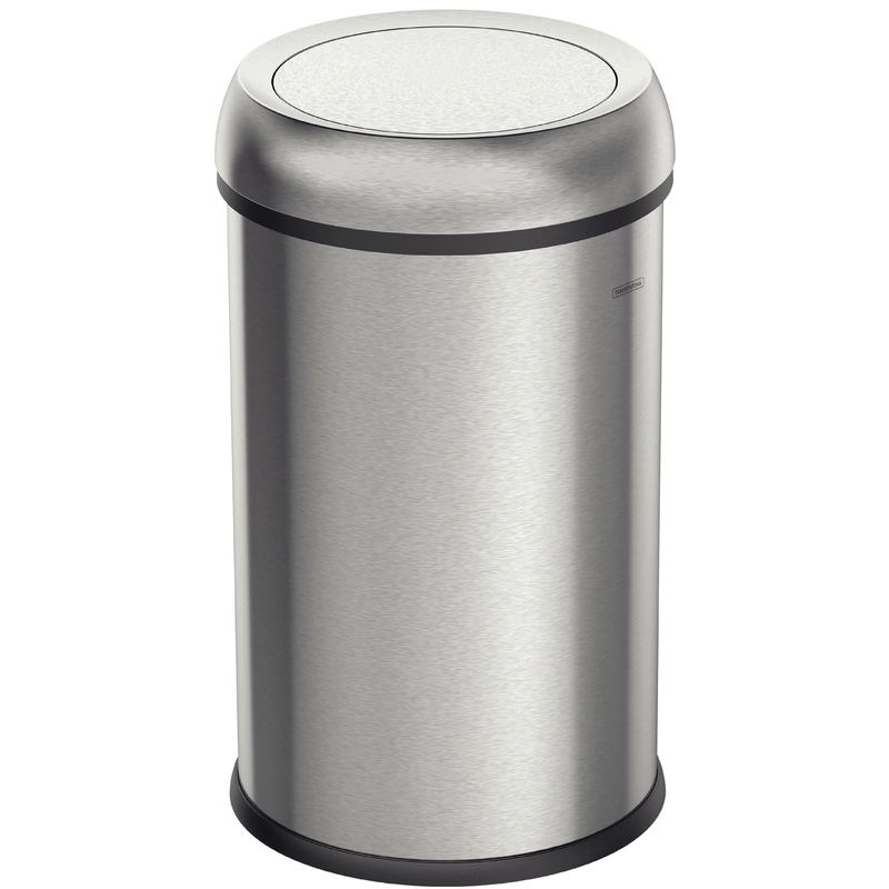 Lixeira Tramontina Friuli 65 L em Aço Inox com Acabamento Acetinado e Tampa Basculante