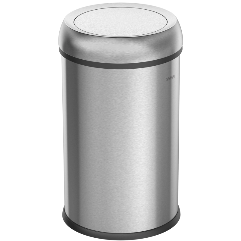 Lixeira Tramontina Friuli 65 L em Aço Inox com Acabamento Acetinado e Tampa Basculante