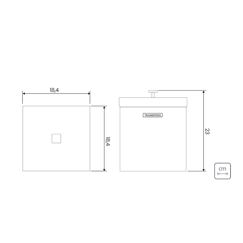 Lixeira Tramontina Luz em Inox com Acabamento Acetinado e revestimento fosco Gold Matte a base de verniz com 4,5 L