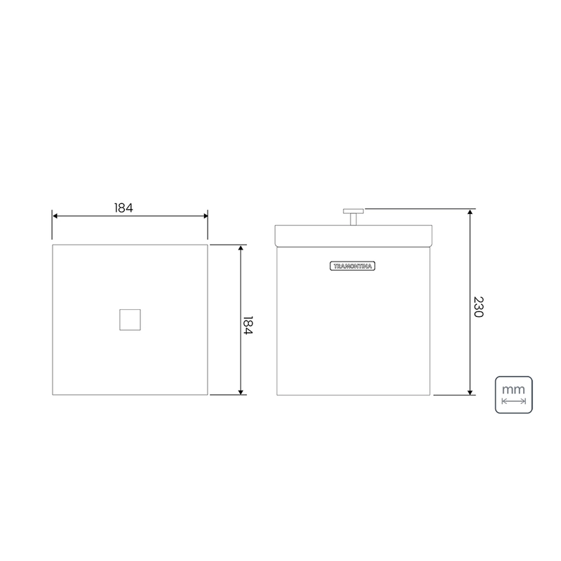 Lixeira Tramontina Luz em Inox com Acabamento Acetinado e revestimento fosco Gold Matte a base de verniz com 4,5 L