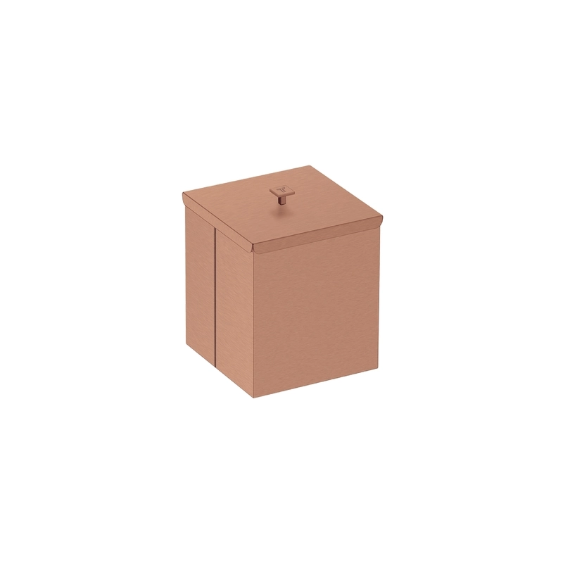 Lixeira Tramontina Luz em Inox com Acabamento Acetinado e revestimento fosco Rose Matte a base de verniz com 4,5 L