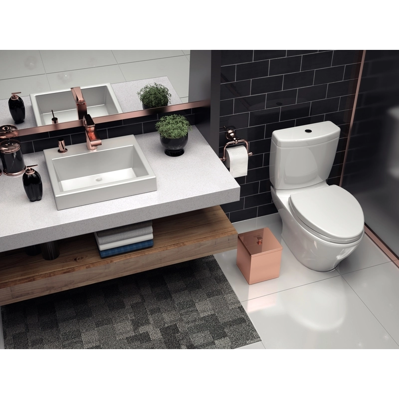 Lixeira Tramontina Luz em Inox com Acabamento Acetinado e revestimento Rose a base de verniz com 4,5 L