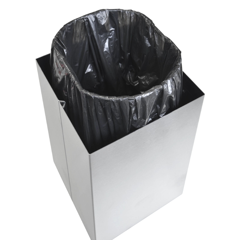 Lixeira Tramontina Luz Slim em Aço Inox 5,5 L com Suporte para Papel Higiênico