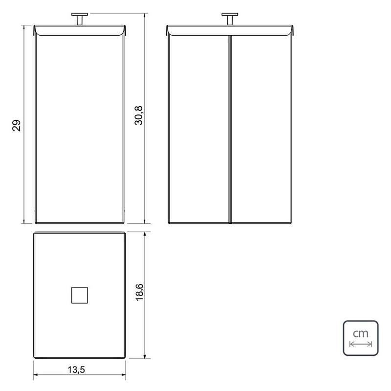 Lixeira Tramontina Luz Slim em Aço Inox com Acabamento Acetinado e Revestimento Rose 5,5 L