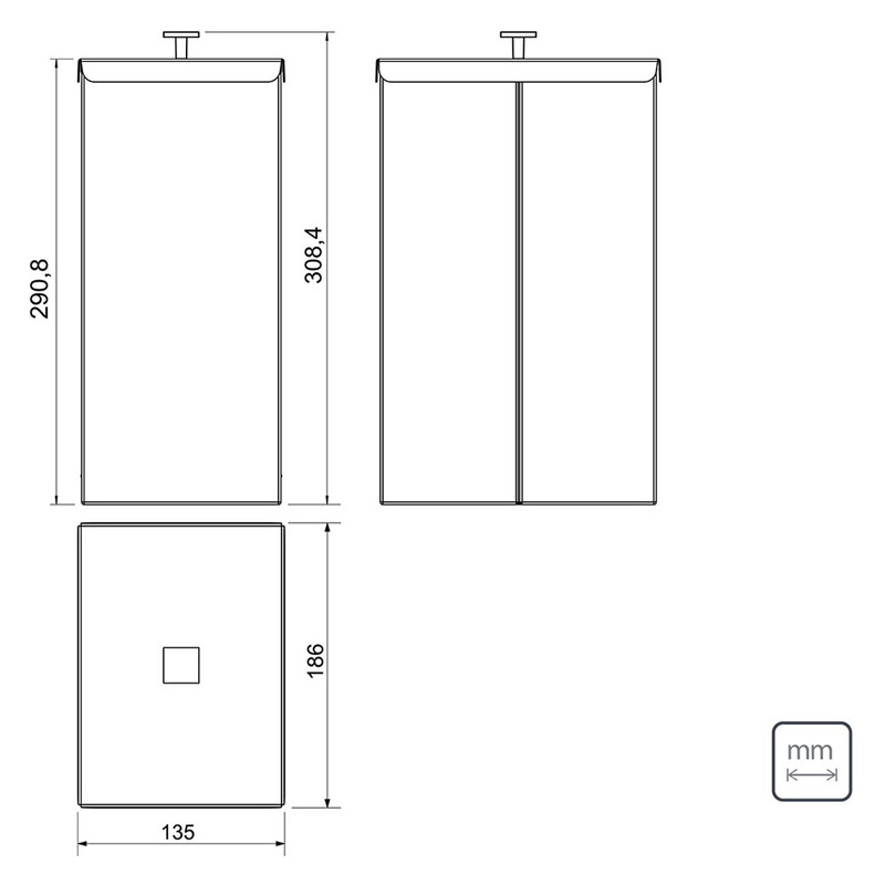Lixeira Tramontina Luz Slim em Aço Inox com Acabamento Acetinado e Revestimento Rose Matte 5,5 L