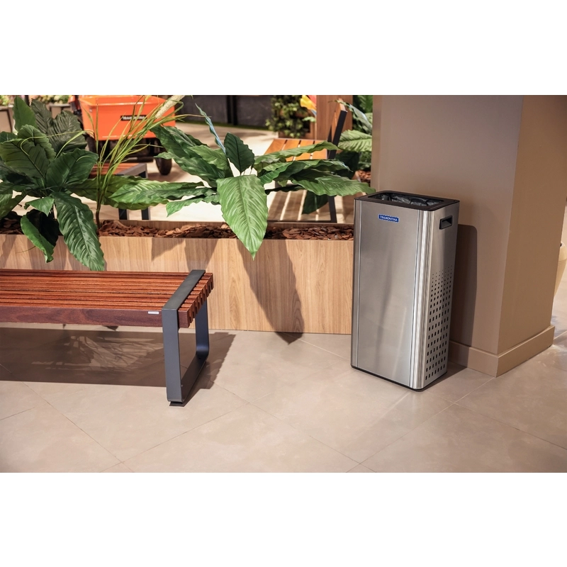 Lixeira Tramontina Sassari 65 L em Aço Inox