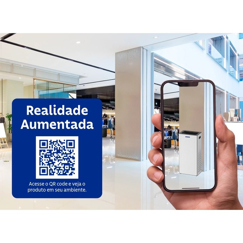 Lixeira Tramontina Sassari 65 L em Aço Inox