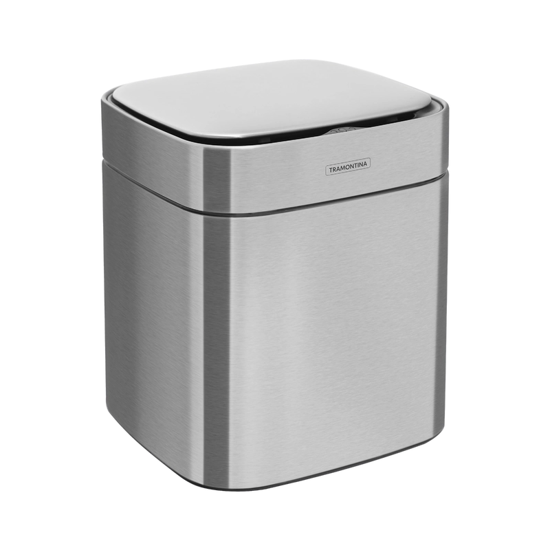Lixeira Tramontina Sense Square Automática com Sensor em Aço Inox com Acabamento Acetinado 8 L