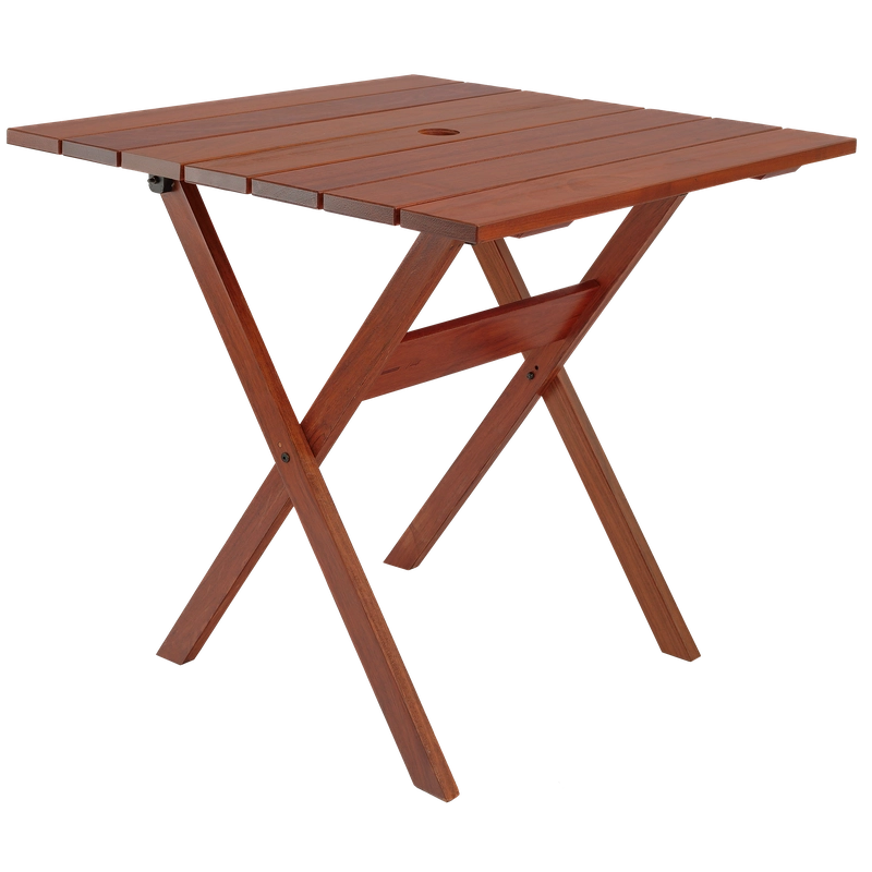 Mesa Dobrável Tramontina Lanati Quadrada em Madeira Jatobá 80 cm FSC