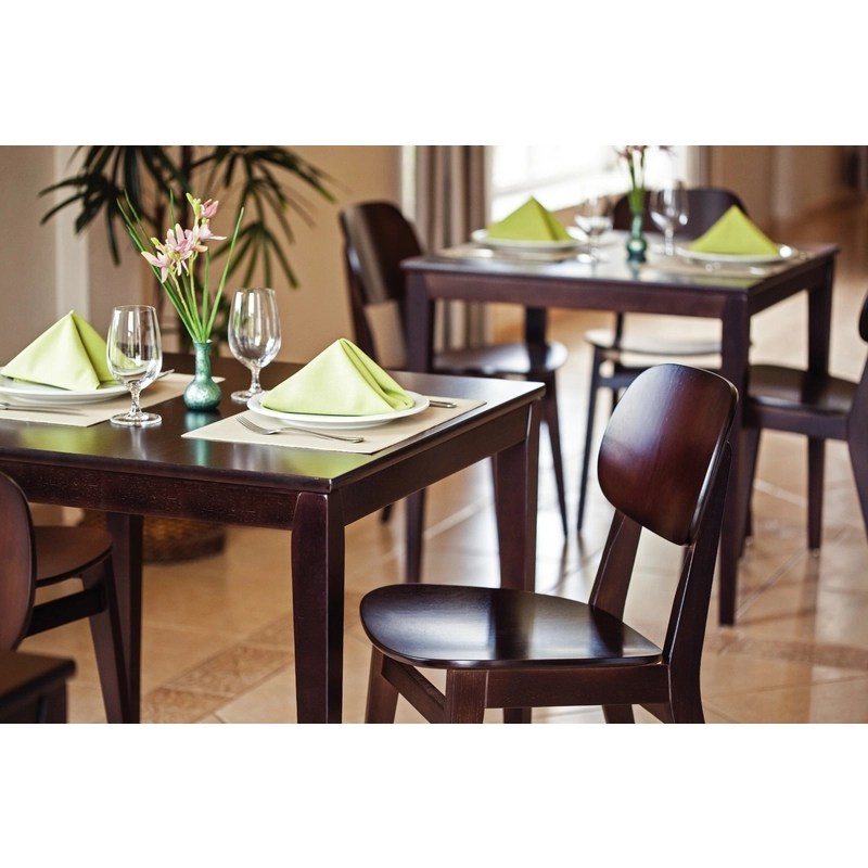 Mesa Tramontina London Quadrada em Madeira Tauari Castanho Escuro 4 Lugares 80 cm