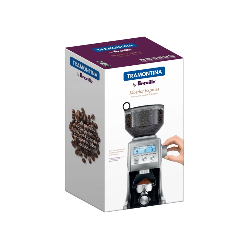 Moedor de Café Tramontina by Breville Express em Aço Inox 60 Níveis de Moagem 220 V