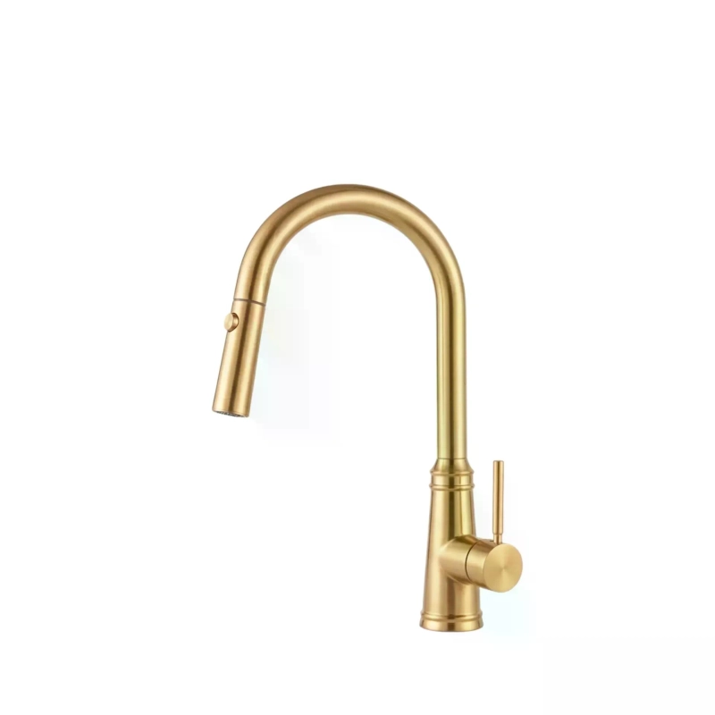 Monocomando de Cozinha Pull-Out Ferme - Brushed Gold