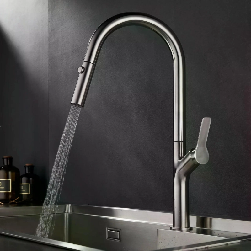 Monocomando de Cozinha Pull-Out Neora - GunMetal