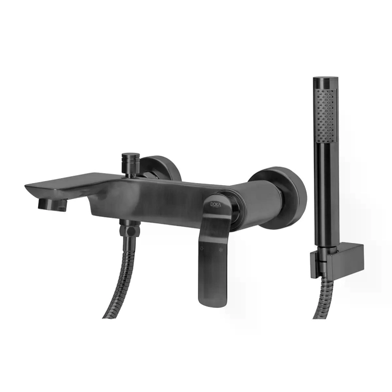 Monocomando de Parede para Banheira Com Ducha Manual Rainbow - GunMetal