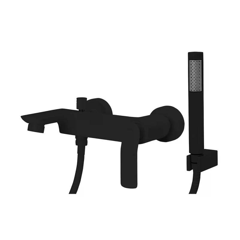 Monocomando de Parede para Banheira Com Ducha Manual Rainbow - Matt Black