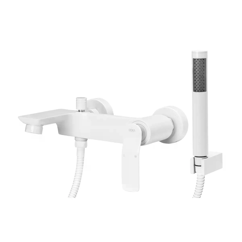 Monocomando de Parede para Banheira Com Ducha Manual Rainbow - Matt White