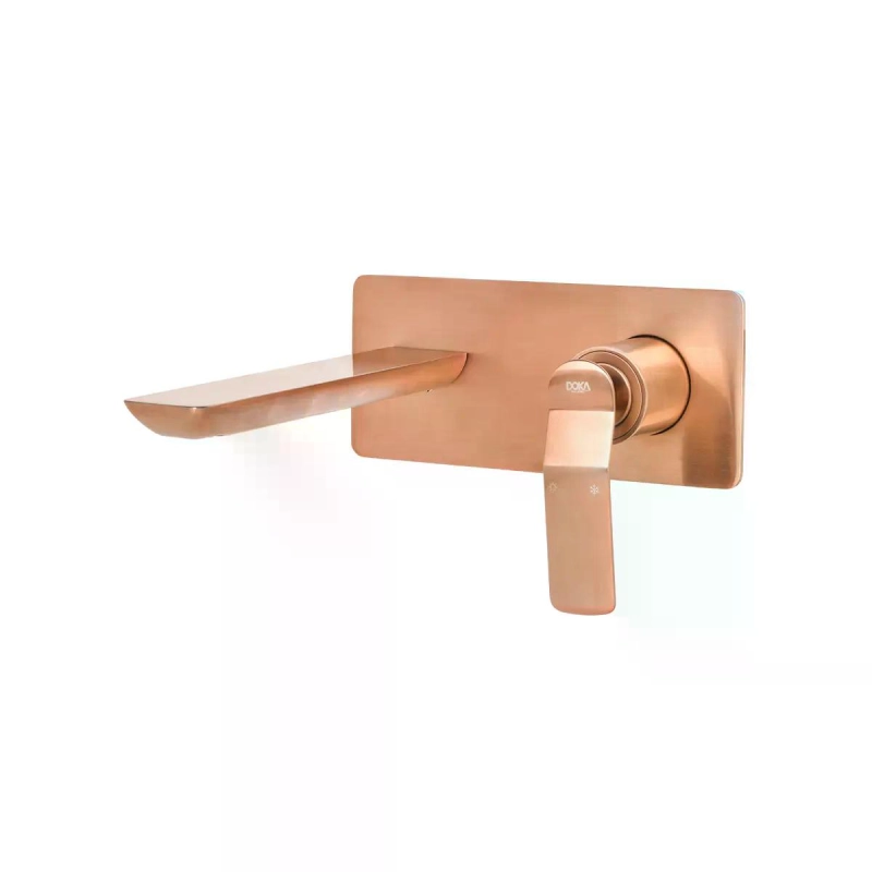 Monocomando de Parede para Lavatório Rainbow - Brushed Rose Gold
