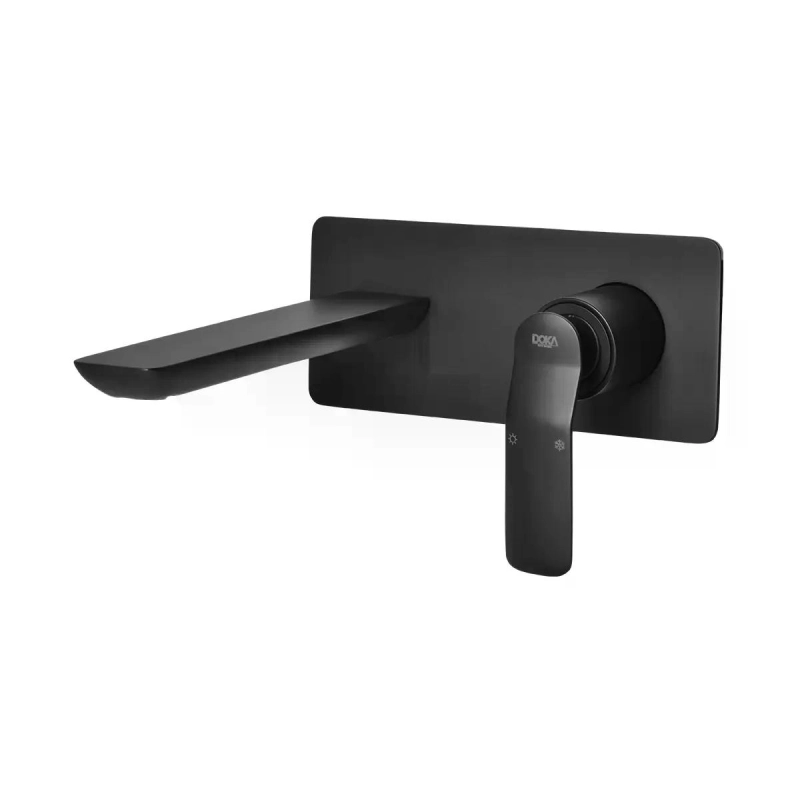 Monocomando de Parede para Lavatório Rainbow - Matt Black