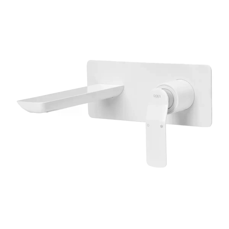 Monocomando de Parede para Lavatório Rainbow - Matt White