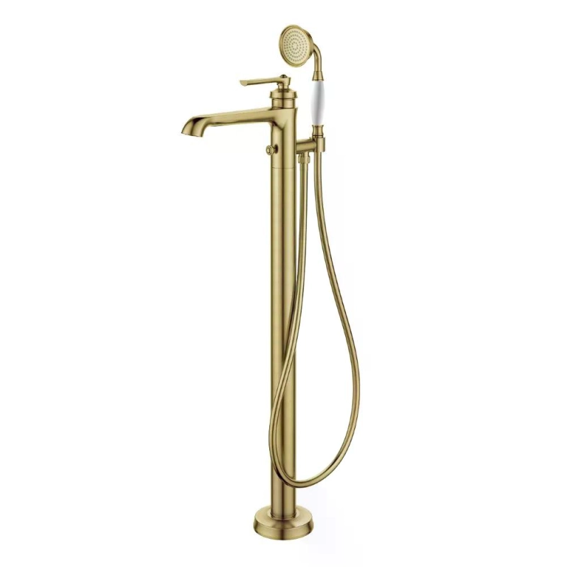 Monocomando de Piso Para Banheira com Ducha Manual Ever - Brushed Gold