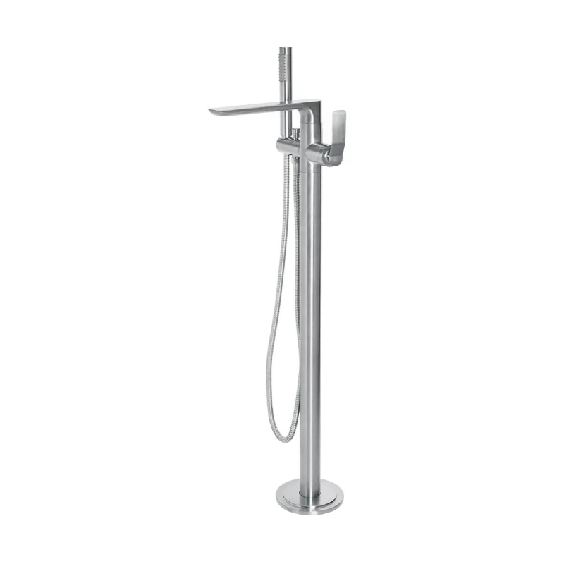 Monocomando de Piso para Banheira Rainbow - Brushed Nickel