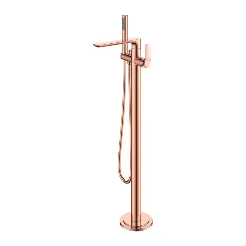 Monocomando de Piso para Banheira Rainbow - Rose Gold