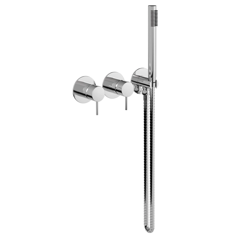 Monocomando Duplo para Chuveiro ou Banheira com Ducha Manual Loop - Chrome