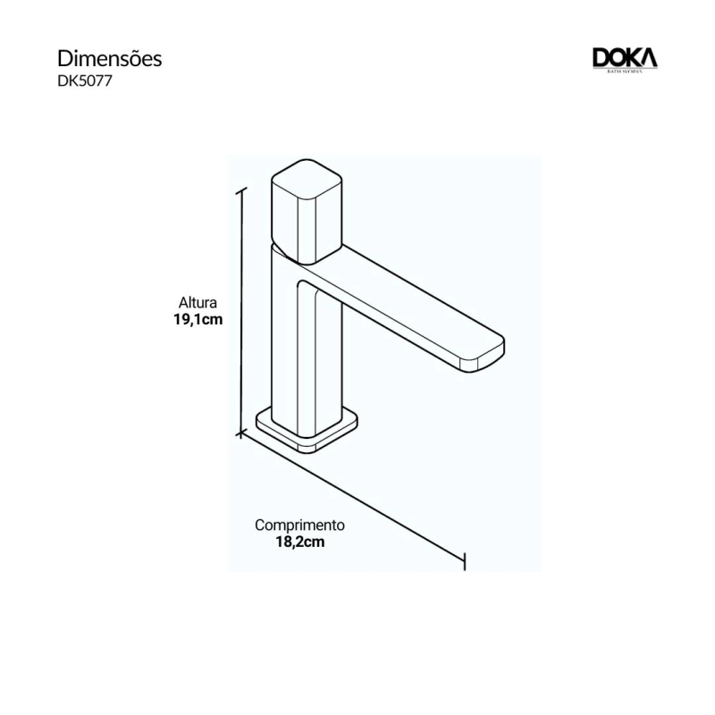 Monocomando para Lavatório 121mm Rivvo GeoStone - Chrome