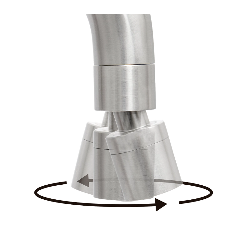 Monocomando Tramontina Angolare em Aço Inox com acabamento Acetinado e Bica Articulada