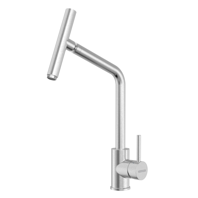 Monocomando Tramontina Versa em Aço Inox com Bica Articulada