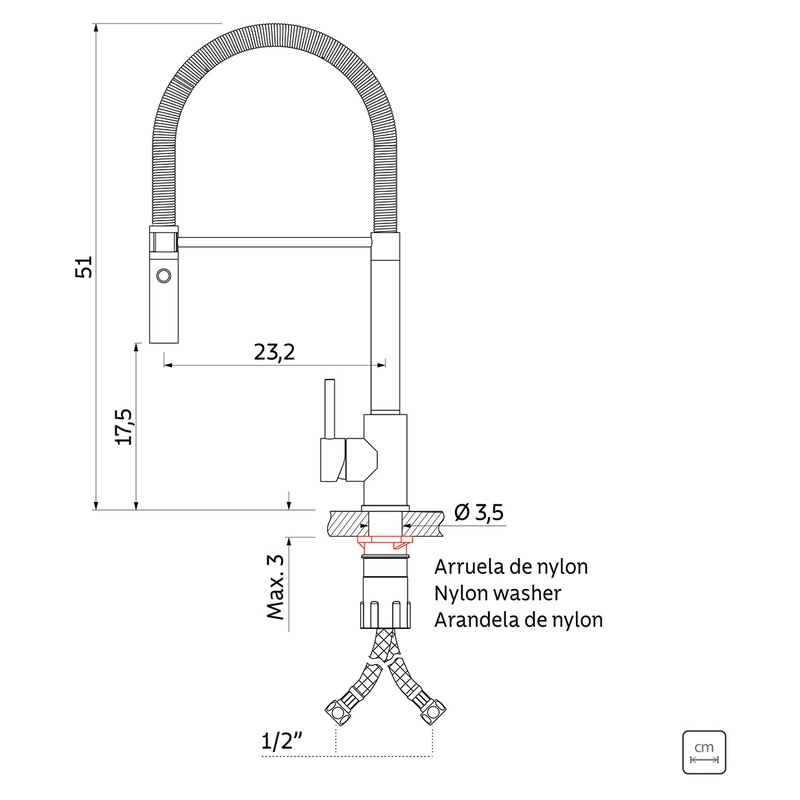 Monocomando Tramontina Versatile em Aço Inox com Bica Móvel