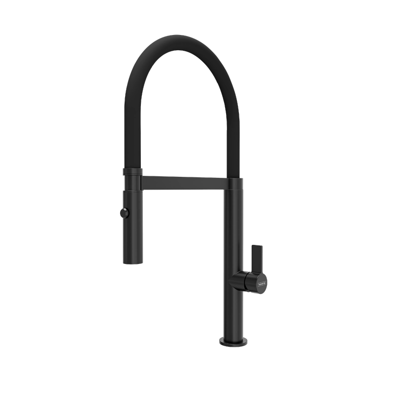 Monocomando Versatile Slim Black Matte em Aço Inox com Acabemento Preto Fosco