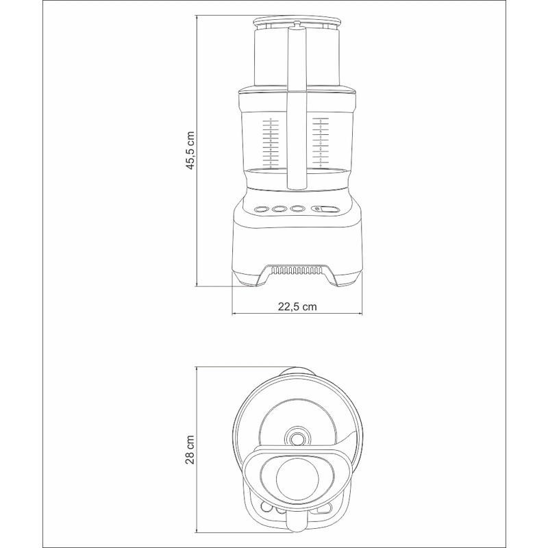 Multiprocessador Tramontina by Breville Slice Pro em Alumínio Fundido Fosco 1200 W 3,7 L 127 V