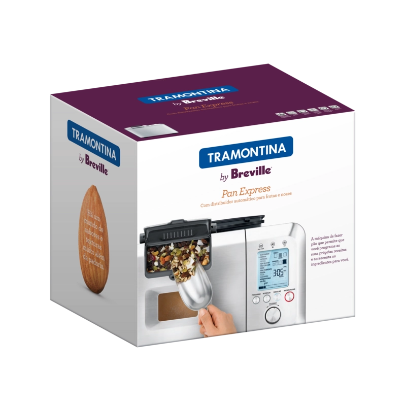 Panificadora Tramontina by Breville Pan Express em Aço Inox com Timer 127 V