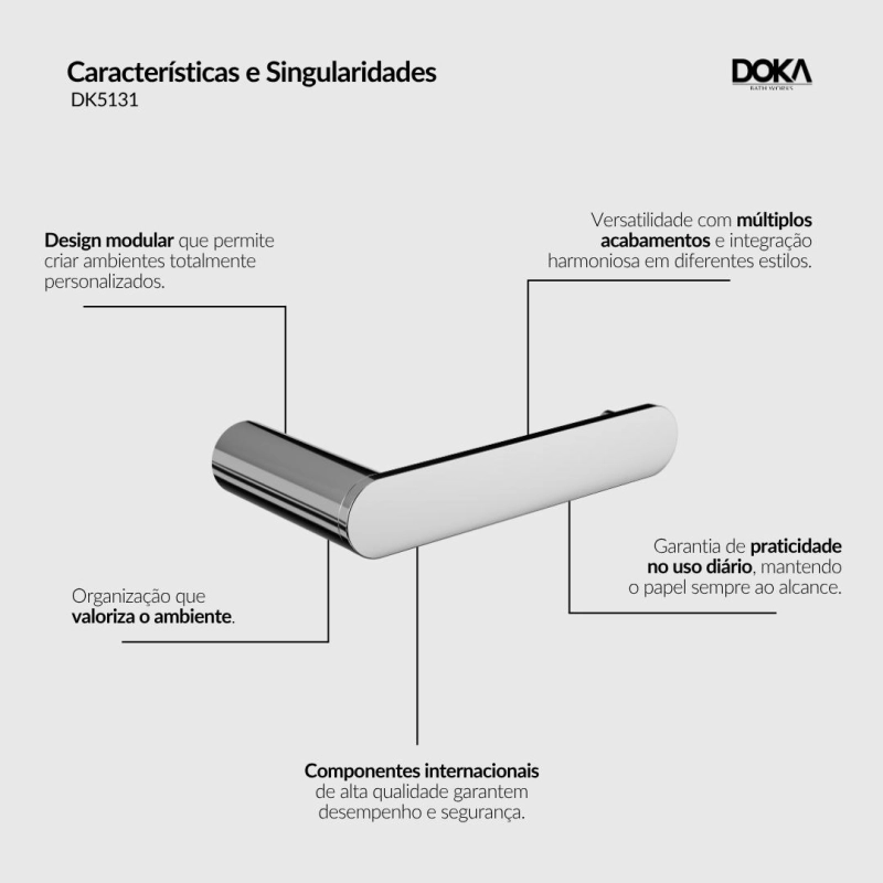 Papeleira Quantum - Brushed Nickel