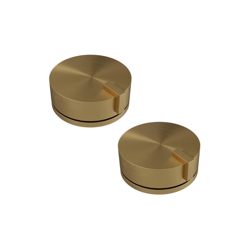 Par de Acionamentos Misturadores de Bancada para Lavatório Quantum - Brushed Gold