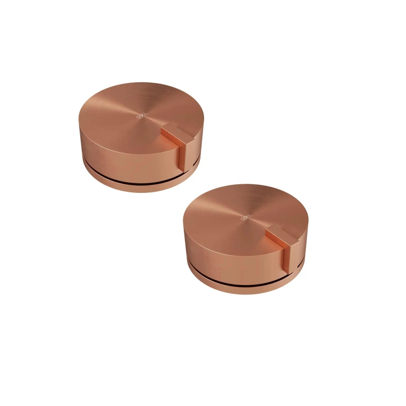 Par de Acionamentos Misturadores de Bancada para Lavatório Quantum - Brushed Rose Gold