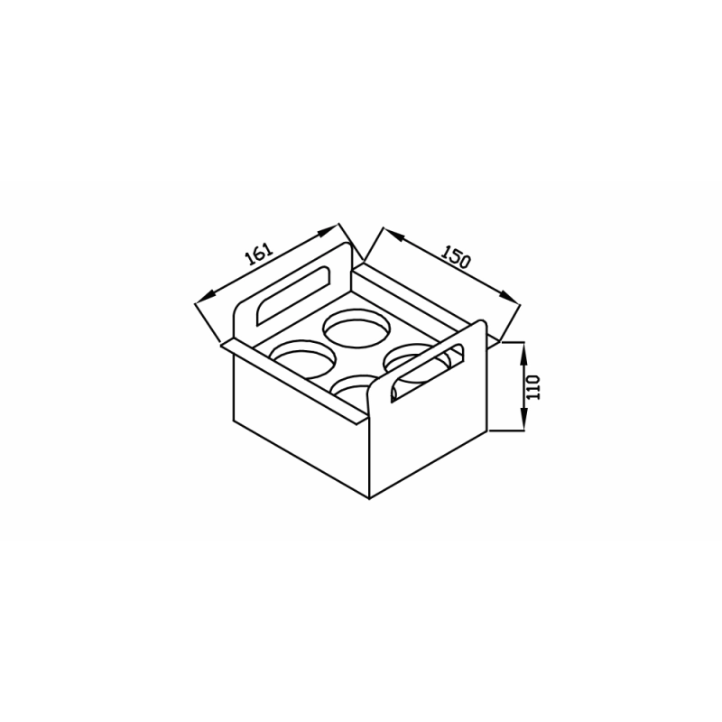 PORTA CONDIMENTOS PARA CANAL ORGANIZADOR – 150MM